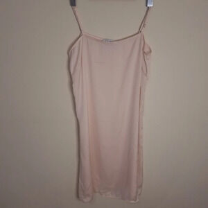 Sandro Paris pink viscose adjustable straps square  neck slip dress SZ S